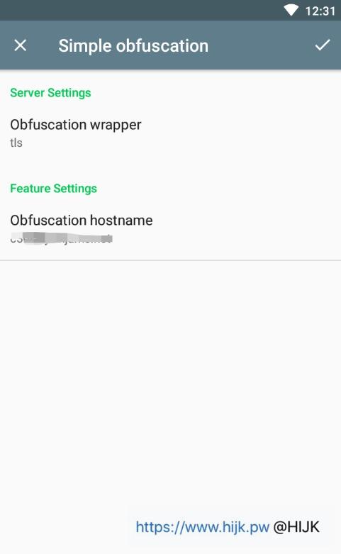 Shadowsocks安卓配置OBFS=TLS