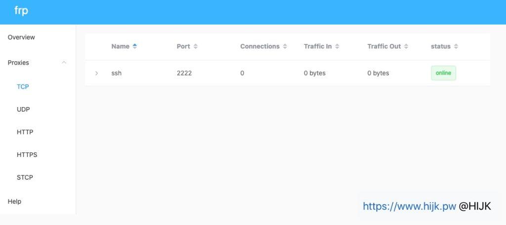 frp查看客户端连接